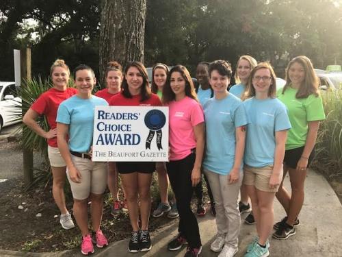 Merry Maids of Beaufort team pictured with Reader's Choice Award