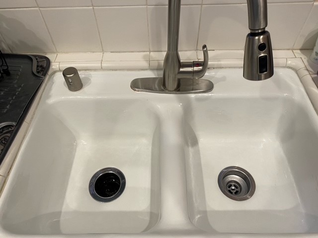 cleaned sink after
