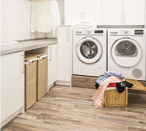 Laundry room needing housekeeping services